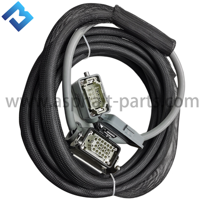 Asphalt Paver Side Control Box Host Line 18 Core Rectangular 8m Straight Cable For 