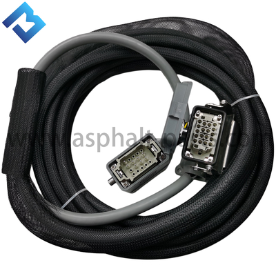 Asphalt Paver Side Control Box Host Line 18 Core Rectangular 8m Straight Cable For 