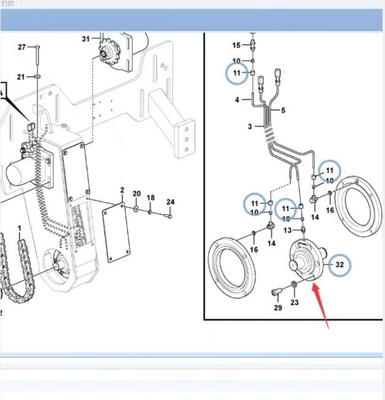P8820DL Asphalt Paver Spare Parts Spiral Conveyor Intermediate Shaft Rotary Separator Intermediate Shaft VOE12766358