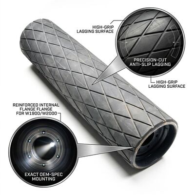 W1900 W2000 Drive Roller 95865 Drive Drum Pulley Milling Machine Belt Conveyor Steel Drum Assembly